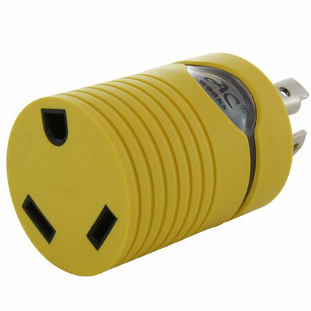 AC WORKS RV Generator 4-Prong L14-30P 30A Locking Plug - TT-30 RV 30A Female Connector RVL1430TT